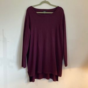 NEW Lord & Taylor Plum Cotton/Rayon Sweater